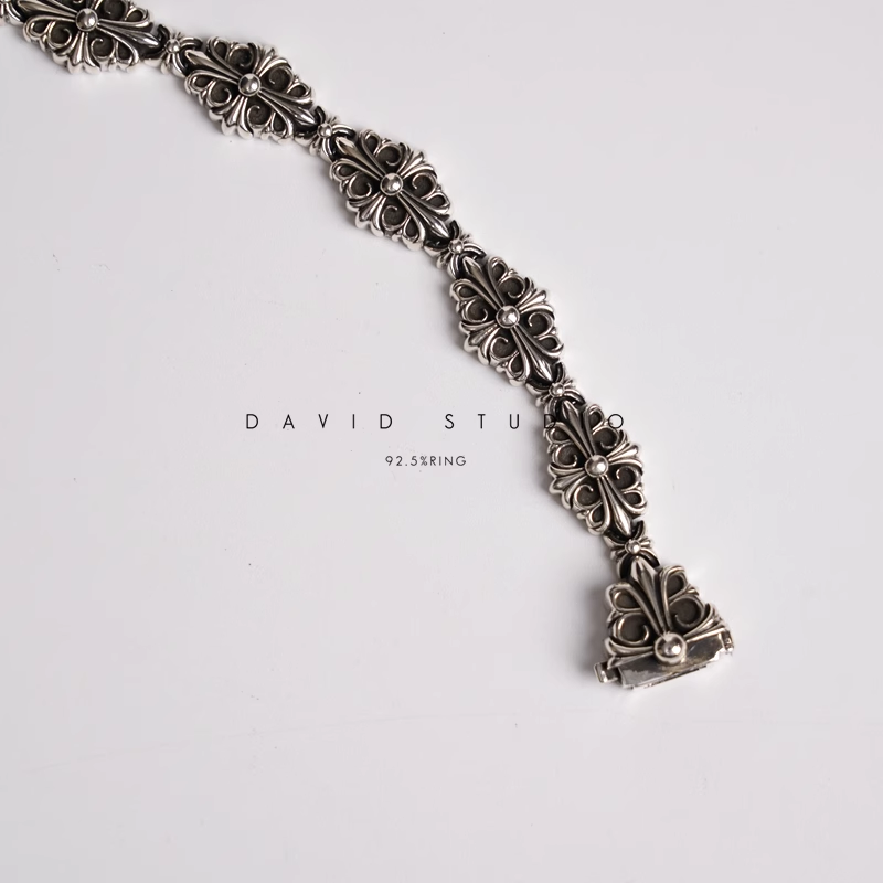 Chrome Hearts Babyfat Cross Fleur Pattern Bracelet