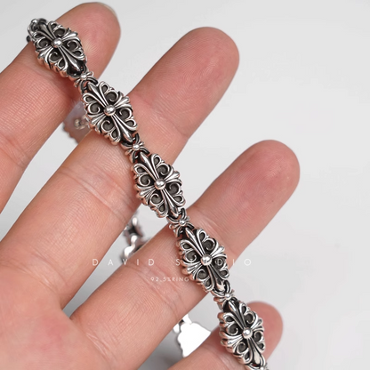 Chrome Hearts Babyfat Cross Fleur Pattern Bracelet