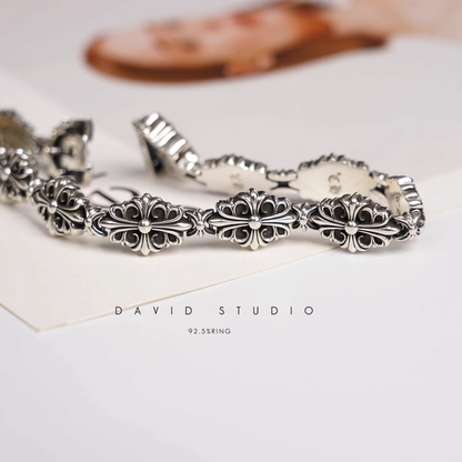 Chrome Hearts Babyfat Cross Fleur Pattern Bracelet