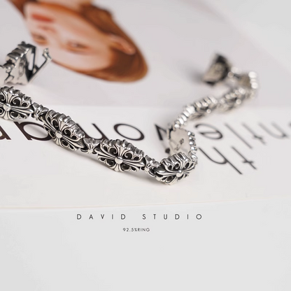 Chrome Hearts Babyfat Cross Fleur Pattern Bracelet