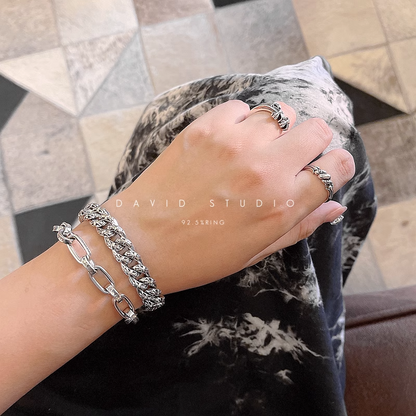 Chrome Hearts Inscribed Logo Chain Bracelet