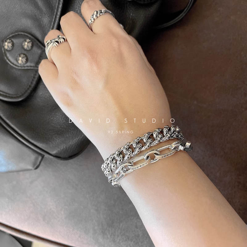 Chrome Hearts Inscribed Logo Chain Bracelet