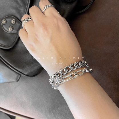 Chrome Hearts Inscribed Logo Chain Bracelet