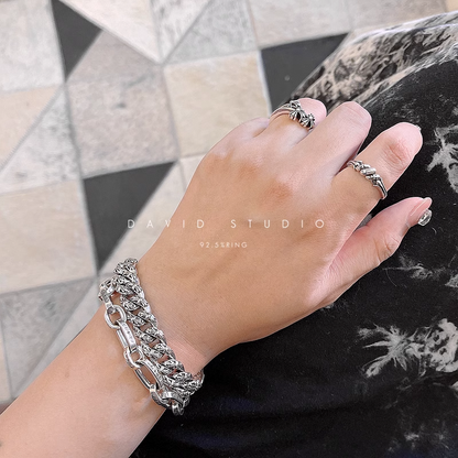 Chrome Hearts Inscribed Logo Chain Bracelet