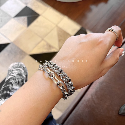 Chrome Hearts Inscribed Logo Chain Bracelet