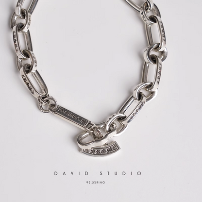 Chrome Hearts Inscribed Logo Chain Bracelet