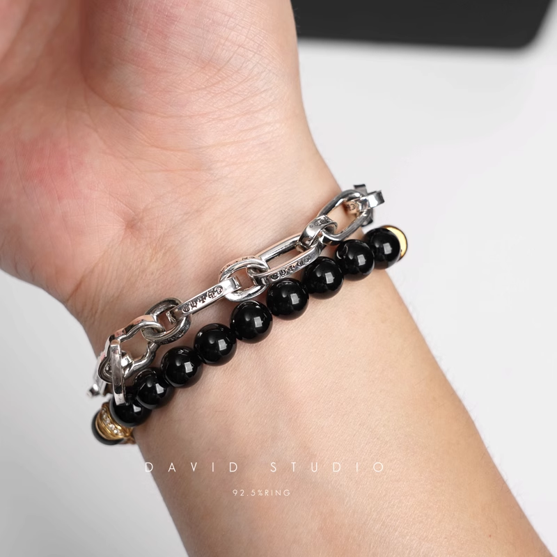 Chrome Hearts Inscribed Logo Chain Bracelet