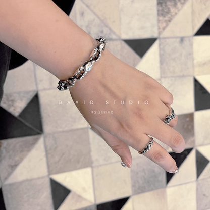 Chrome Hearts Fleur Tail Pattern Bracelet