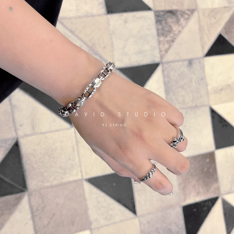 Chrome Hearts Fleur Tail Pattern Bracelet