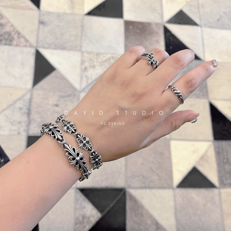 Chrome Hearts Double Cross Pattern Bracelet