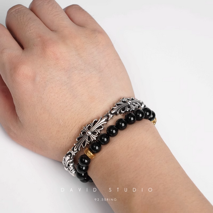 Chrome Hearts Double Cross Pattern Bracelet