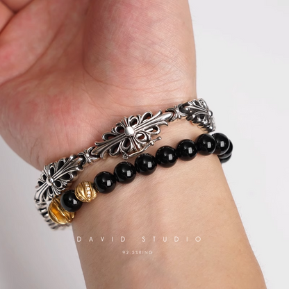 Chrome Hearts Double Cross Pattern Bracelet