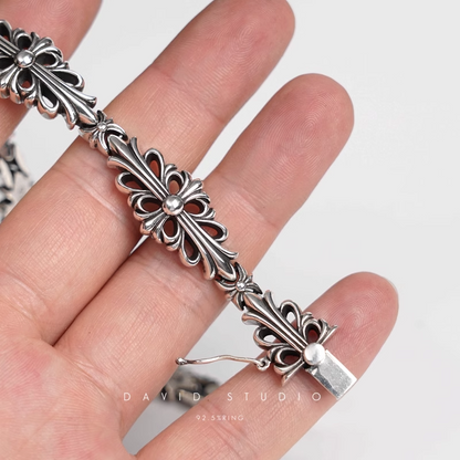 Chrome Hearts Double Cross Pattern Bracelet