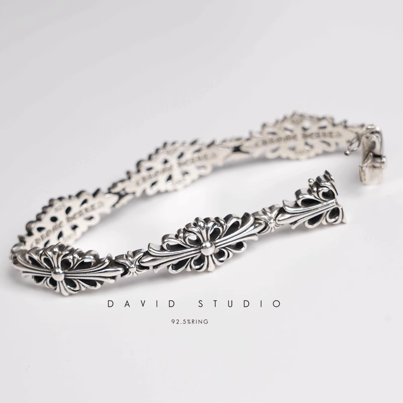 Chrome Hearts Double Cross Pattern Bracelet