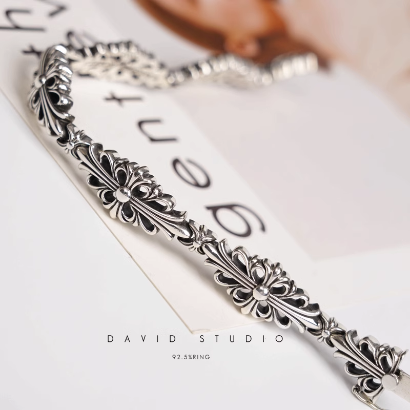 Chrome Hearts Double Cross Pattern Bracelet