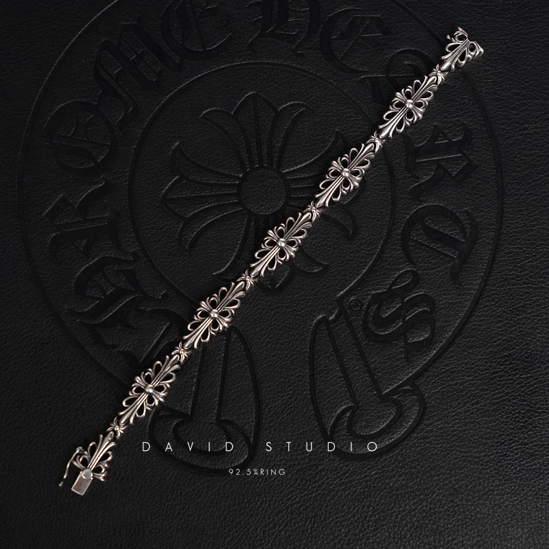 Chrome Hearts Double Cross Pattern Bracelet