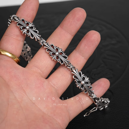 Chrome Hearts Double Cross Pattern Bracelet