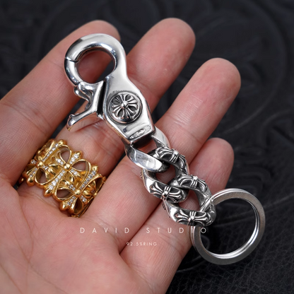 Chrome Hearts Fancy Link Key Ring Chain