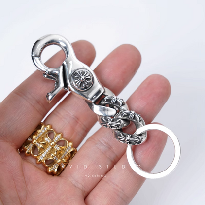 Chrome Hearts Fancy Link Key Ring Chain