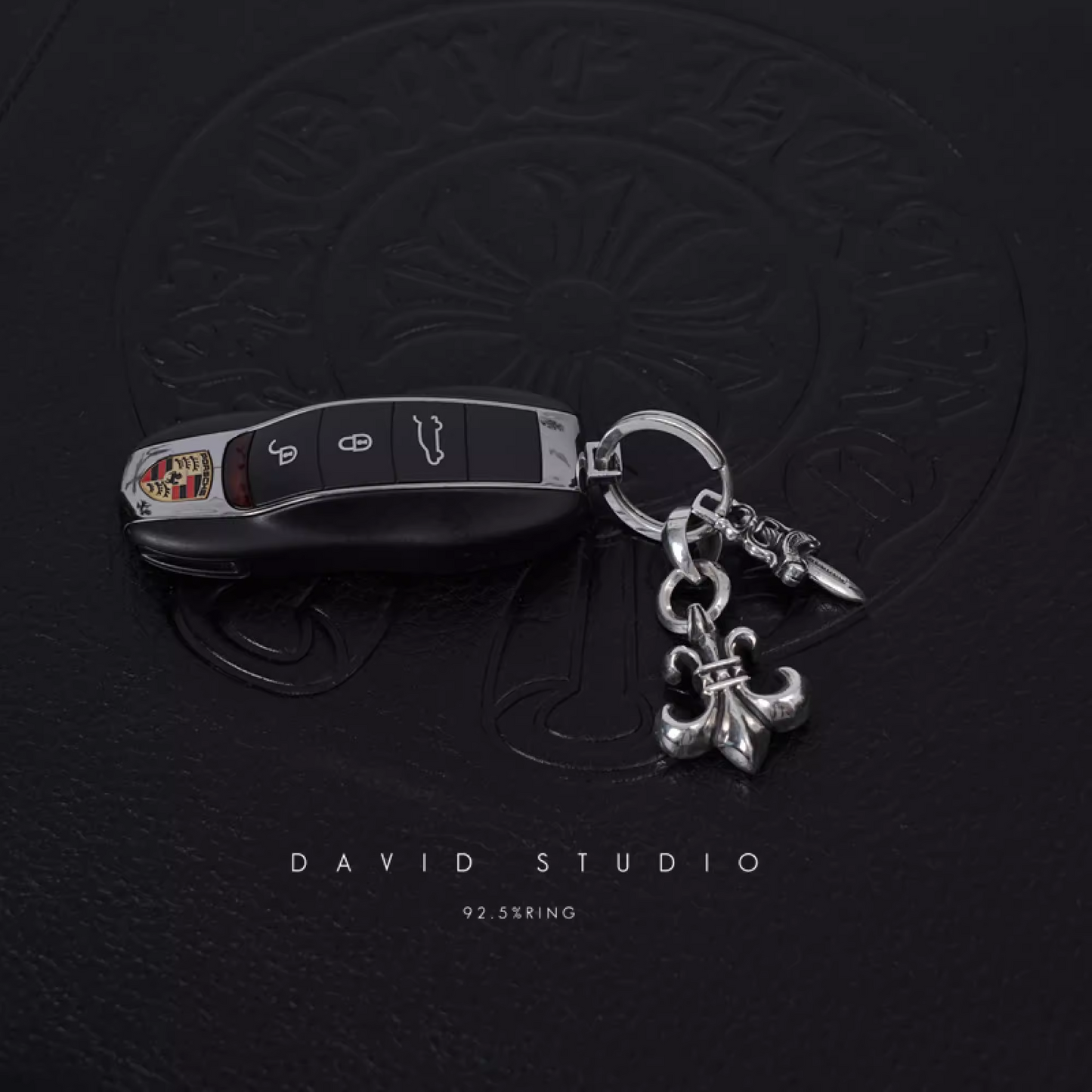 Chrome Hearts BS Fleur And Dagger Key Ring