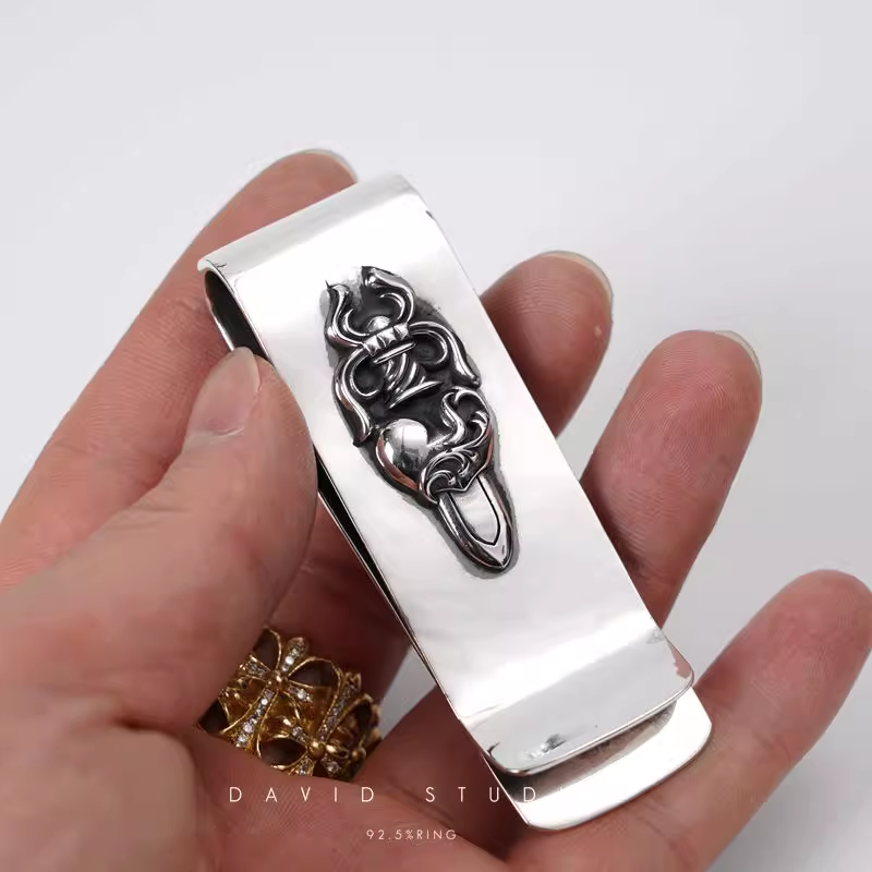 Chrome Hearts Heart Dagger Money Clip