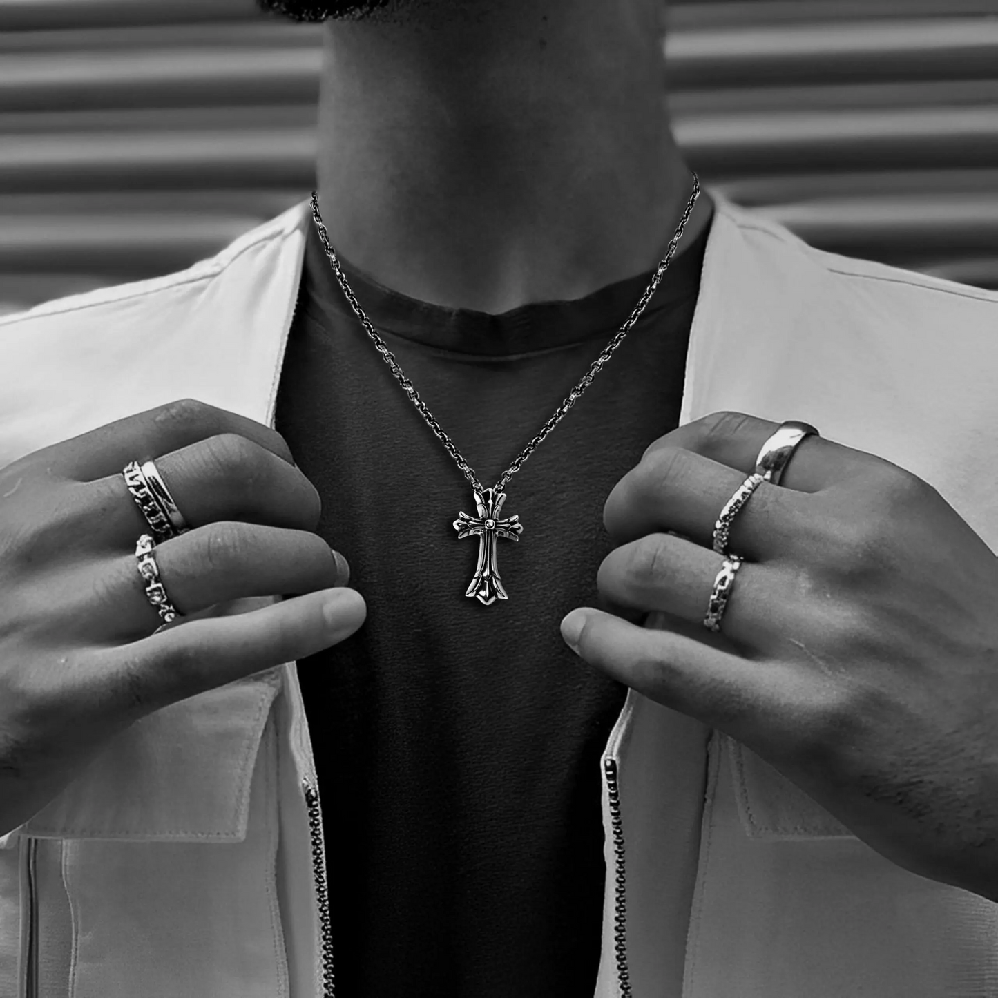 Chrome Hearts Small Double Cross Pendant