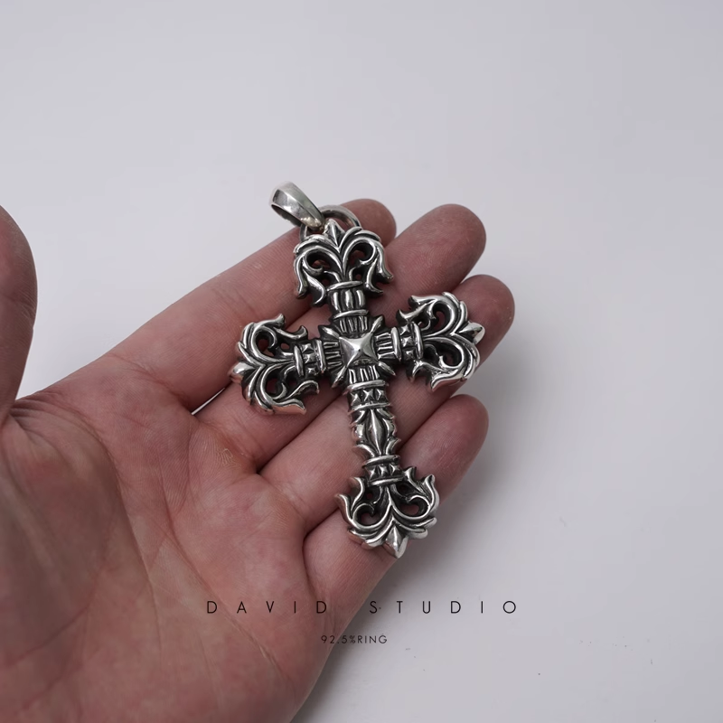 Chrome Hearts Large Filigree Cross Pendant