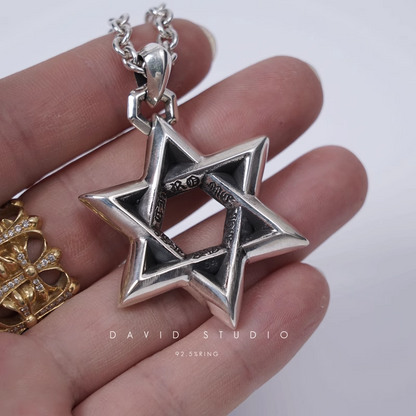 Chrome Hearts Large Star OF David Pendant