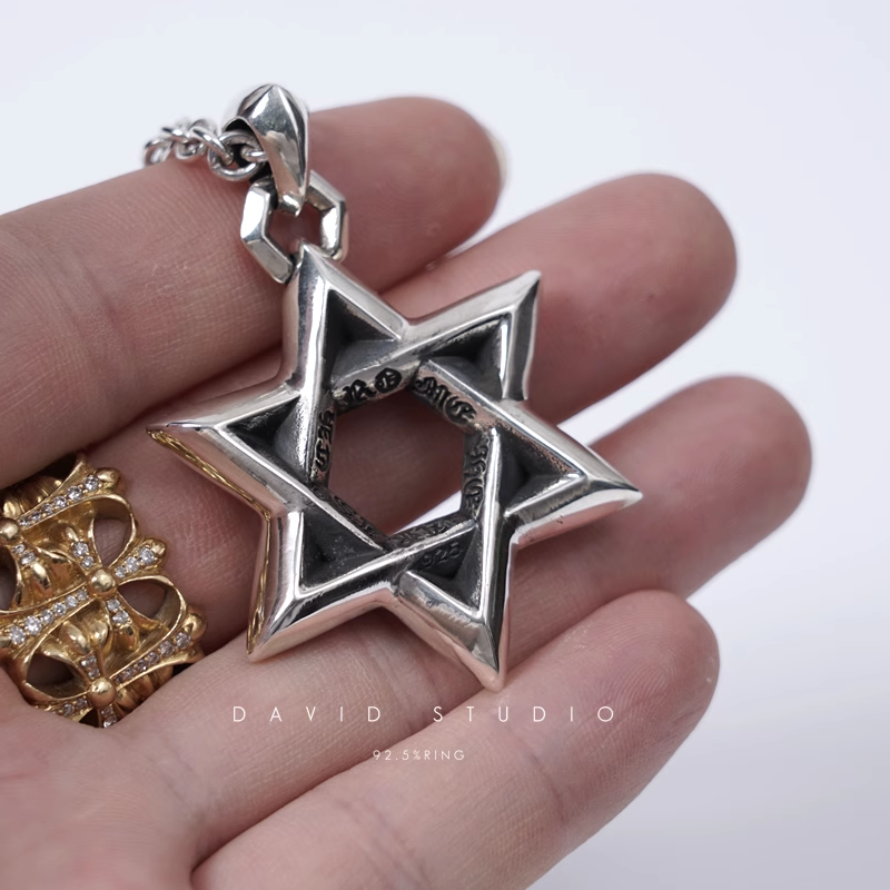 Chrome Hearts Large Star OF David Pendant