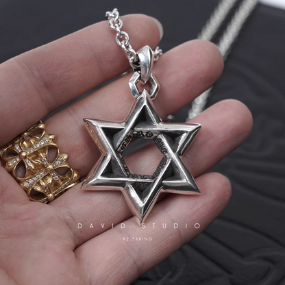 Chrome Hearts Large Star OF David Pendant