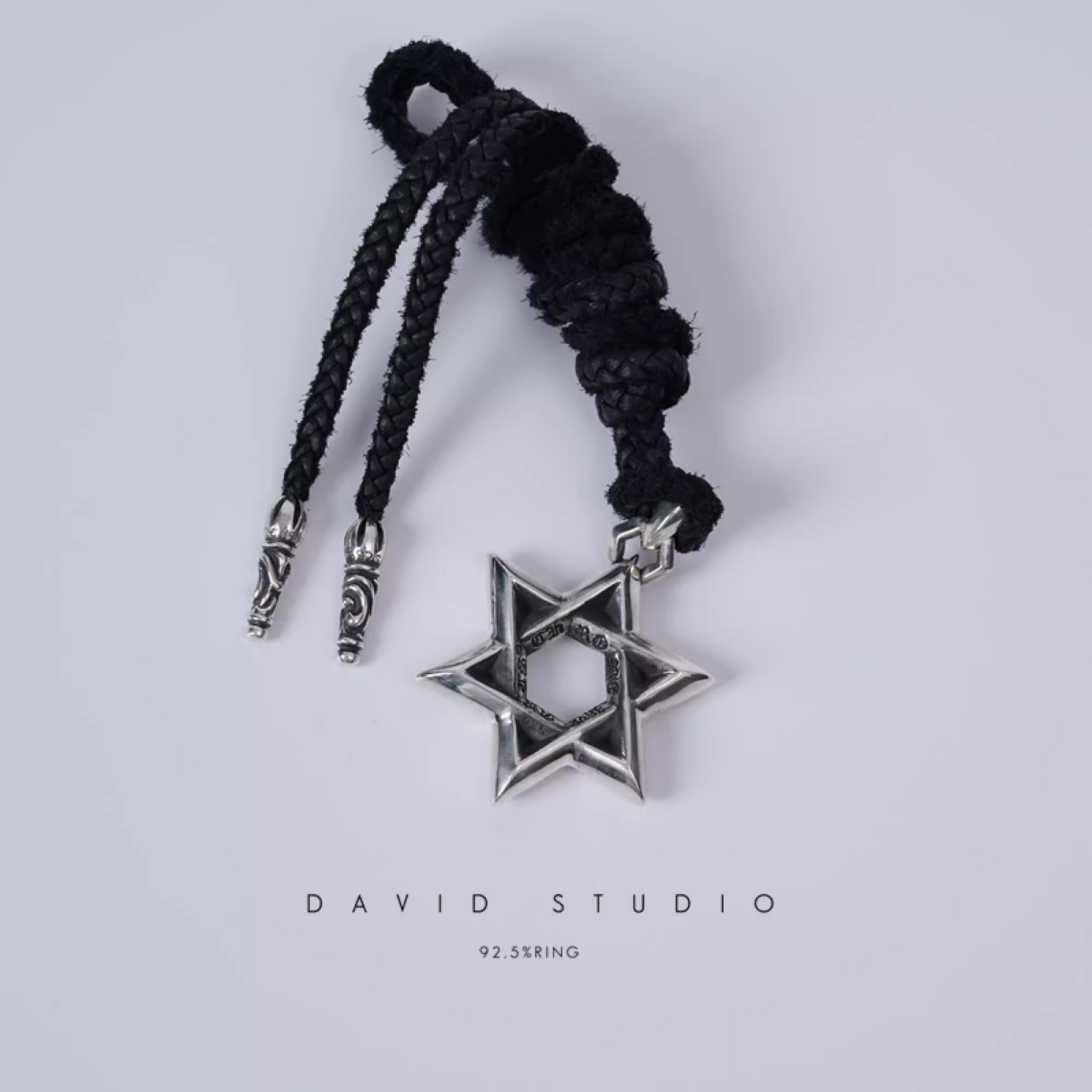 Chrome Hearts Large Star OF David Pendant – Leather