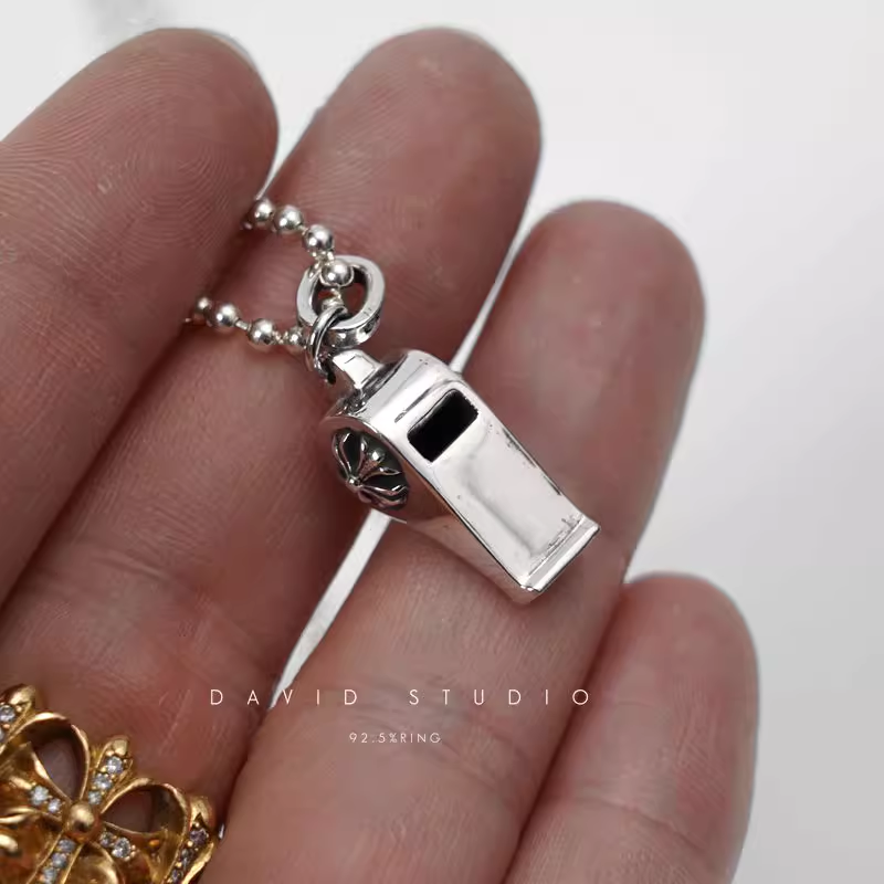 Chrome Hearts Mini CH Plus Whistle Pendant – Ball Chain