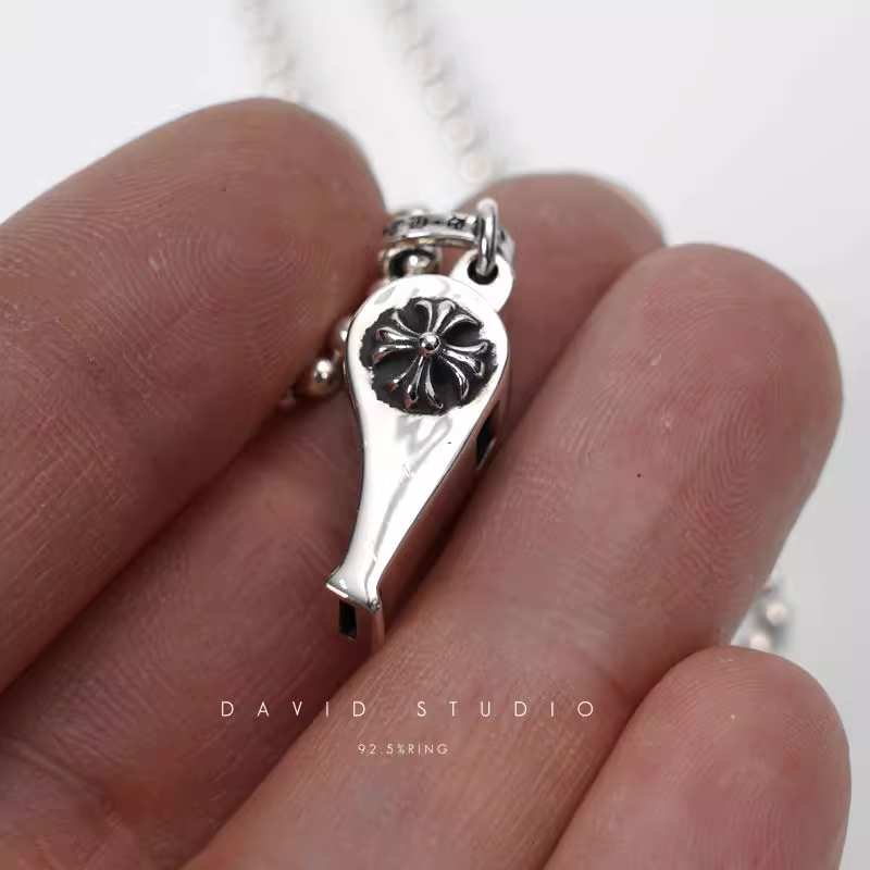 Chrome Hearts Mini CH Plus Whistle Pendant – Ball Chain