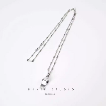 Chrome Hearts Mini CH Plus Whistle Pendant – Twist Chain