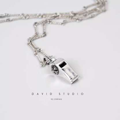 Chrome Hearts Mini CH Plus Whistle Pendant – Twist Chain