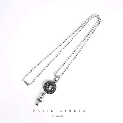 Chrome Hearts Foti Medallion Baby Cross Charm – Ball Chain