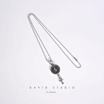 Chrome Hearts Foti Medallion Baby Cross Charm – Ball Chain