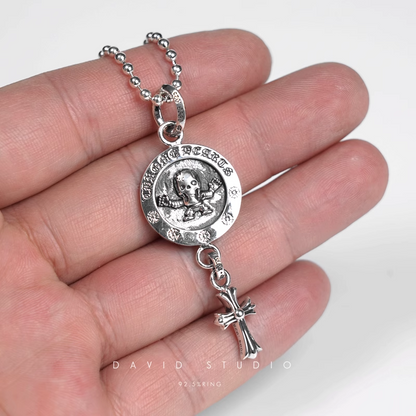 Chrome Hearts Foti Medallion Baby Cross Charm – Ball Chain