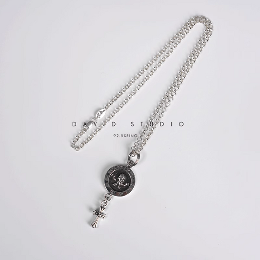 Chrome Hearts Foti Medallion Baby Cross Charm – Roll Chain