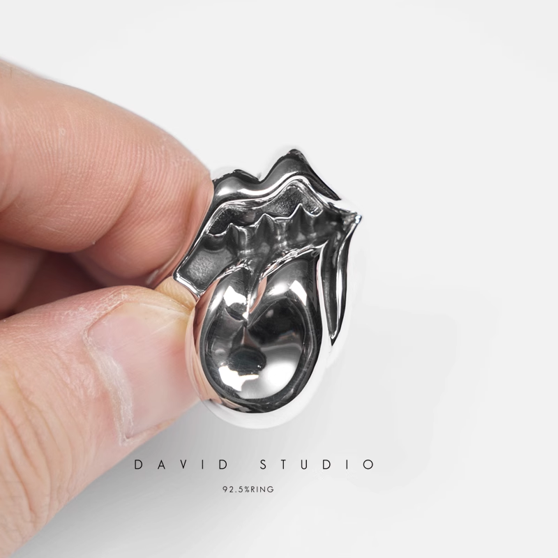 Chrome Hearts Large Rolling Stones Tongue Ring