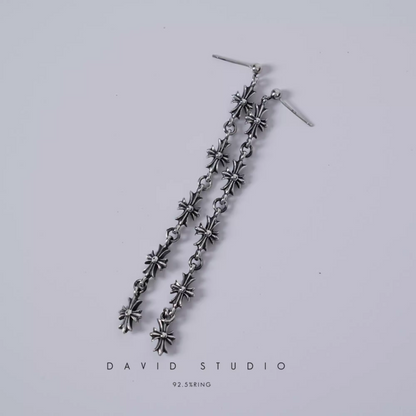 Chrome Hearts 5 Drop Cross Earring