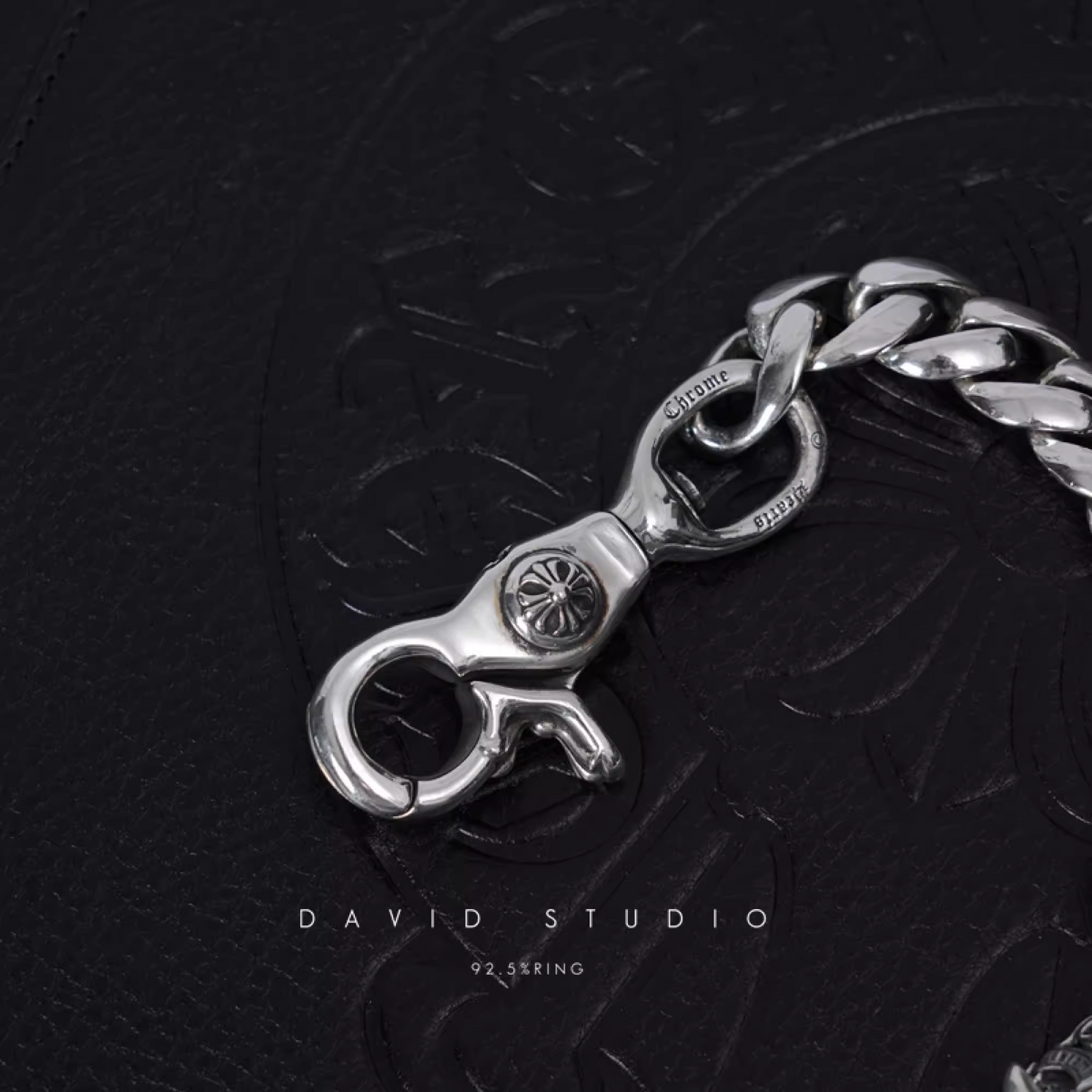 Chrome Hearts 9 Link Key Chain With Foti Skippy And Dagger Key Ring