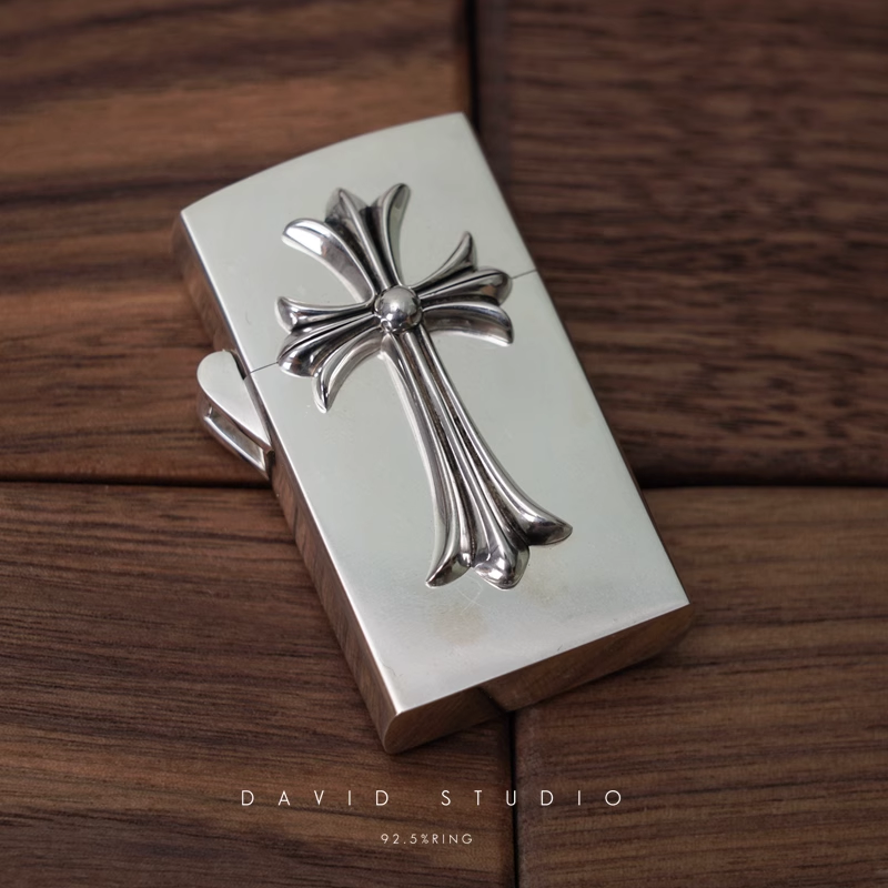 Chrome Hearts Dubble Cross Zippo Lighter