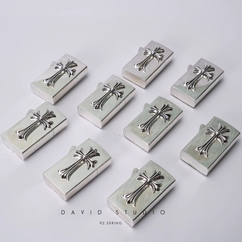 Chrome Hearts Dubble Cross Zippo Lighter