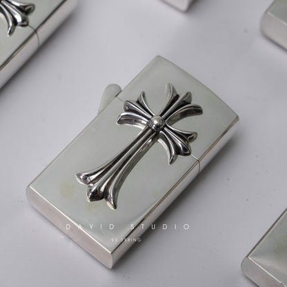 Chrome Hearts Dubble Cross Zippo Lighter