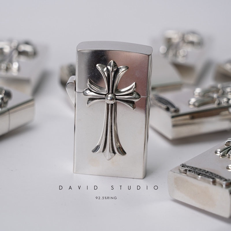 Chrome Hearts Dubble Cross Zippo Lighter