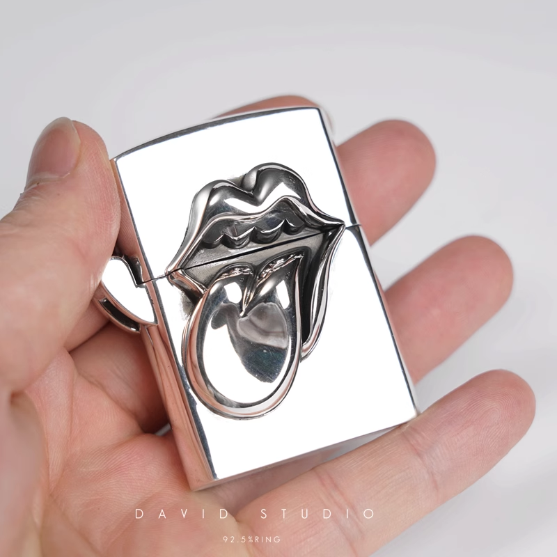 Chrome Hearts Rolling Stones Tongue Zippo Lighter