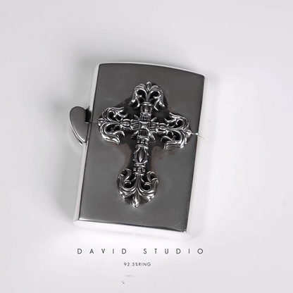 Chrome Hearts Filigree Cross Zippo Lighter