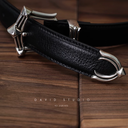 Chrome Hearts Gem Buckle Cowhide Belt