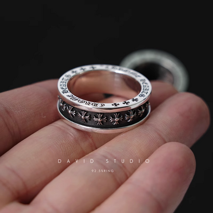 Chrome Hearts TINY CH Plus Spinner Ring